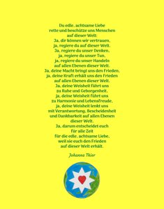 You Noble, Mindful Love Save and Protect Us Humans in This World (Version 1) by Johanna Thier