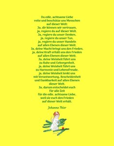 You Noble, Mindful Love Save and Protect Us Humans in This World (Version 2) by Johanna Thier