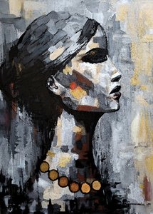 Woman "Shadow of Wisdom" Watercolor Style