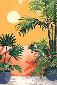 Boho Aesthetic Poster with Nova House Plant by F. Abderrahim