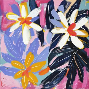 Abstract Snow Flowers