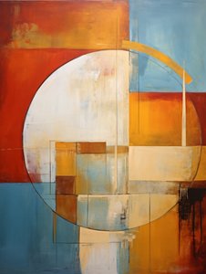 Circular Shapes, Abstract Painting