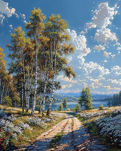 Landscape with Scenic Ridge by F. Abderrahim