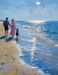 Landscape with Secluded Beach by F. Abderrahim