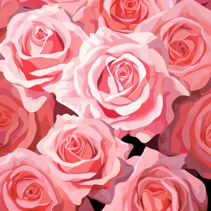 Illustration of bouquet of roses in high resolution