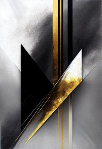 Abstract Black & Gold Stripes & Line Background