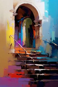 Abstract architectural composition by F. Abderrahim