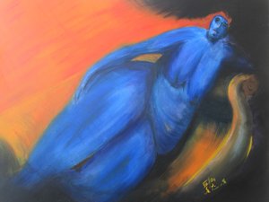 Die blaue Frau