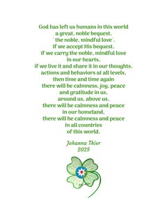 The Noble, Mindful Love Unites and Brings Peace in this World