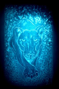 The panther - blue by RosaLi