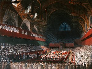 Trial of Lord Melville in Westminster Hall in April 1806 by A.C. and Nattes J.C. (after) Pugin