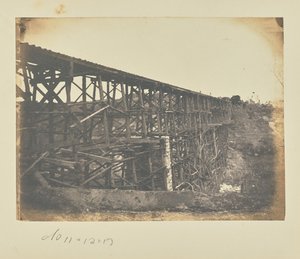 Military Railroad Bridge Across Potomac Creek, on the Fredericksburg Railroad by A.J. Russell