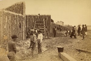 Stockade Built by General Haupt for Protection of Government Property, Orange & Alexandria R.R., Alexandria, Virginia by A.J. Russell