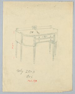 Design for Sideboard with Neo-Classical Vase Motifs