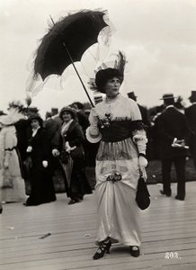 Fashion at the Races: A Female Spectator at the Journée des Drags, Auteuil, France by A. Calavas