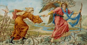 Love Leading the Pilgrim after Sir E. C. Burne-Jones