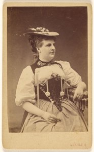 Unidentified Woman in Native Costume with Hat, Seated by A. Gabler