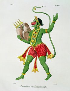 Hanuman, engraved by de Racinet by A. Geringer