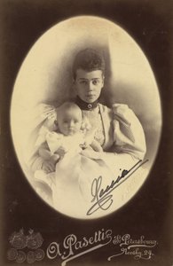 Grand Duchess Xenia Alexandrovna of Russia with Daughter Irina Alexandrovna by Photo studio A. Pasetti by A. Pasetti Photo Studio