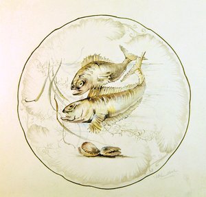 Wedgwood design for a plate, c.1880 by A. Proudlove