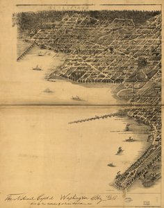 The National Capital, Washington City, D.C. by A. Sachse and Co.