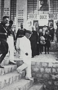 Album: Duce: Benito Mussolini during an Official Visit in Sicily (b/w photo)