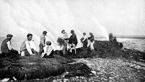 Burning Seaweed for Kelp, Aran Islands, Ireland by A. W. Cutler