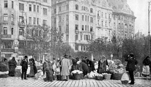 Great market of flowers, Budapest, Hungary by A. W. Cutler