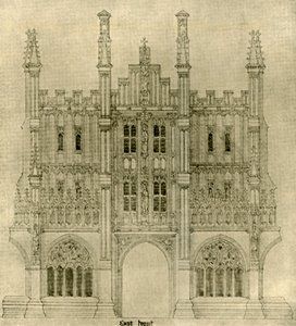 Architectural Drawing: East Front by A. W. N. Pugin