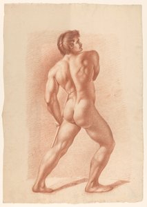 Standing Male Nude, Seen from the Back