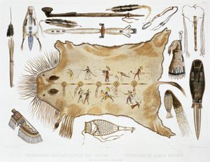 Indian Utensils and Arms, 1843 by A Zschokke