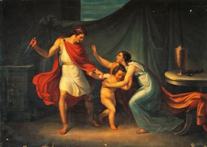 Pyrrhus Threatens Life of Little Astyanax by Abbondio Bagutti