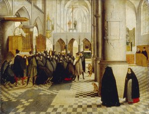 Church Service by Abel Grimmer or Grimer