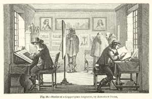 Studio of a copper plate engraver by Abraham (after) Bosse