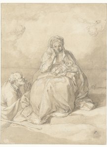The Holy Family by Abraham Bloemaert