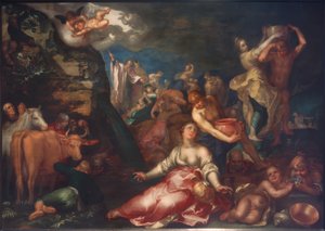 Moses Strikes Water from the Rock by Abraham Bloemaert