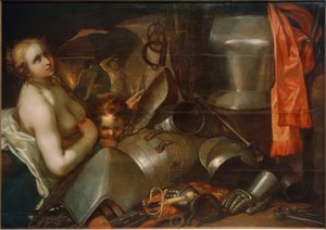 Venus and Cupid in the Forge of Vulcan by Abraham Bloemaert