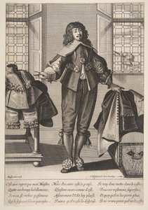 A Valet Putting Away the Luxurious Clothes of His Master by Abraham Bosse