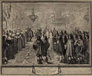 Ceremony of the Contract of Marriage between Wladyslaw IV, King of Poland and Marie Louise Gonzaga by Abraham Bosse