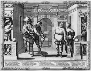 Comedians at the Theatre of Hotel de Bourgogne by Abraham Bosse
