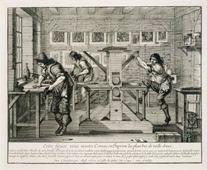 French Printing Press by Abraham Bosse