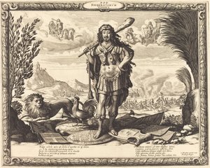 Louis XIII as Hercules by Abraham Bosse