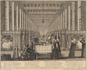 The Infirmary of the Hospital of Charity by Abraham Bosse