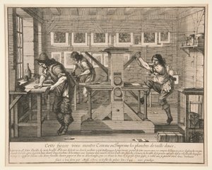 The Printers in their Workroom, from series of Artists in their Studios by Abraham Bosse