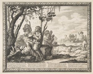 The Prodigal Son Guarding Pigs, ca. 1636 by Abraham Bosse