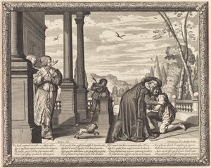 The Prodigal Son Received by his Father by Abraham Bosse