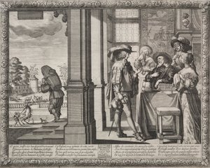 The Prodigal Son: The Prodigal Bidding His Parents Farewell by Abraham Bosse