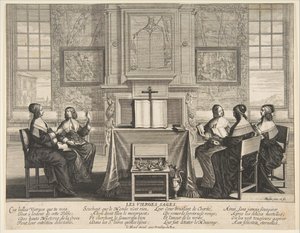 The Wise Virgins Conversing, ca. 1635 by Abraham Bosse