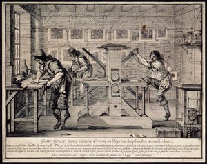 Workshop of an Engraver by Abraham Bosse