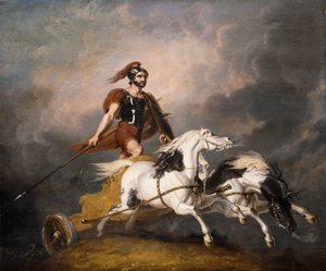 The Car of Cuthullin: The Car of War Comes on Like the Flame of Death by Abraham Cooper